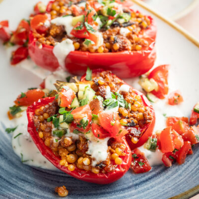 Wegańska papryka faszerowana z kaszą, grzybami i tofu 13 Wegańska papryka faszerowana z kaszą, grzybami i tofu