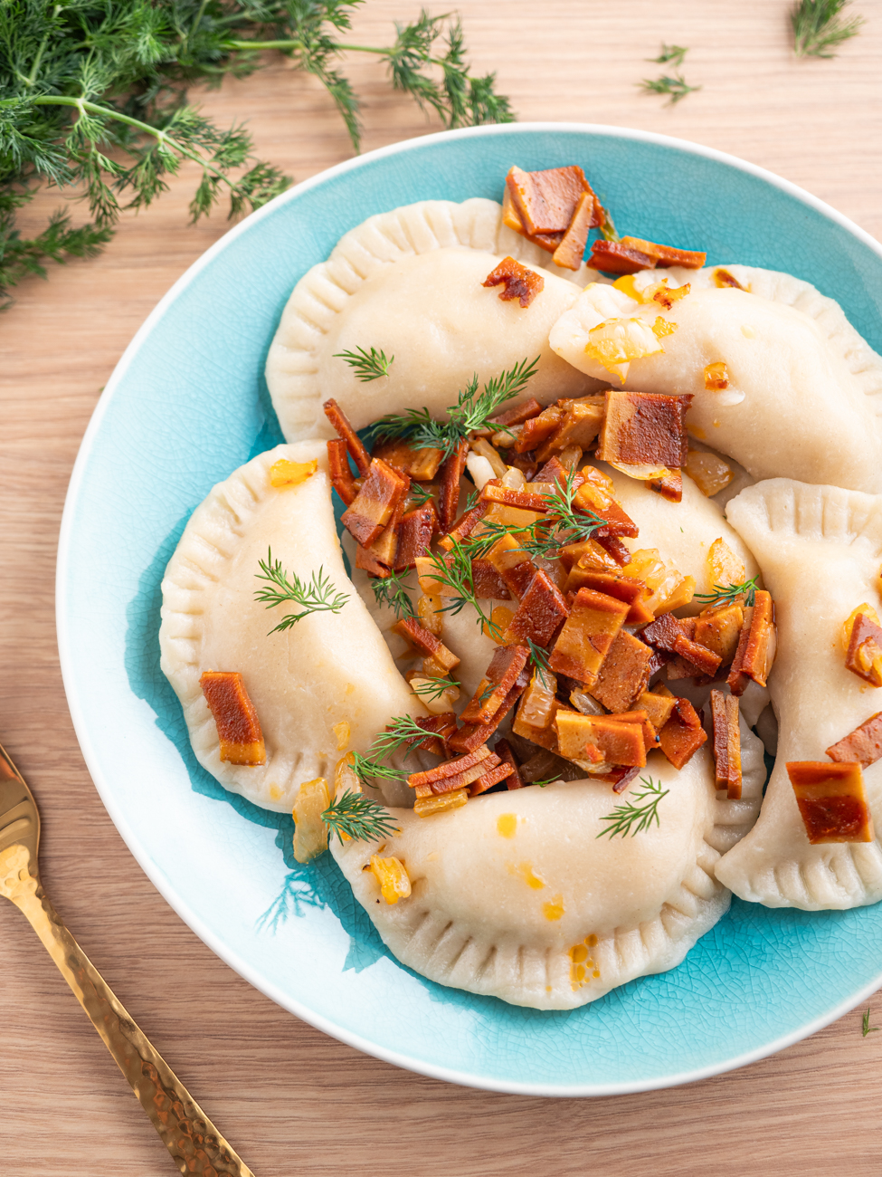 Wegańskie pierogi ruskie z tofu