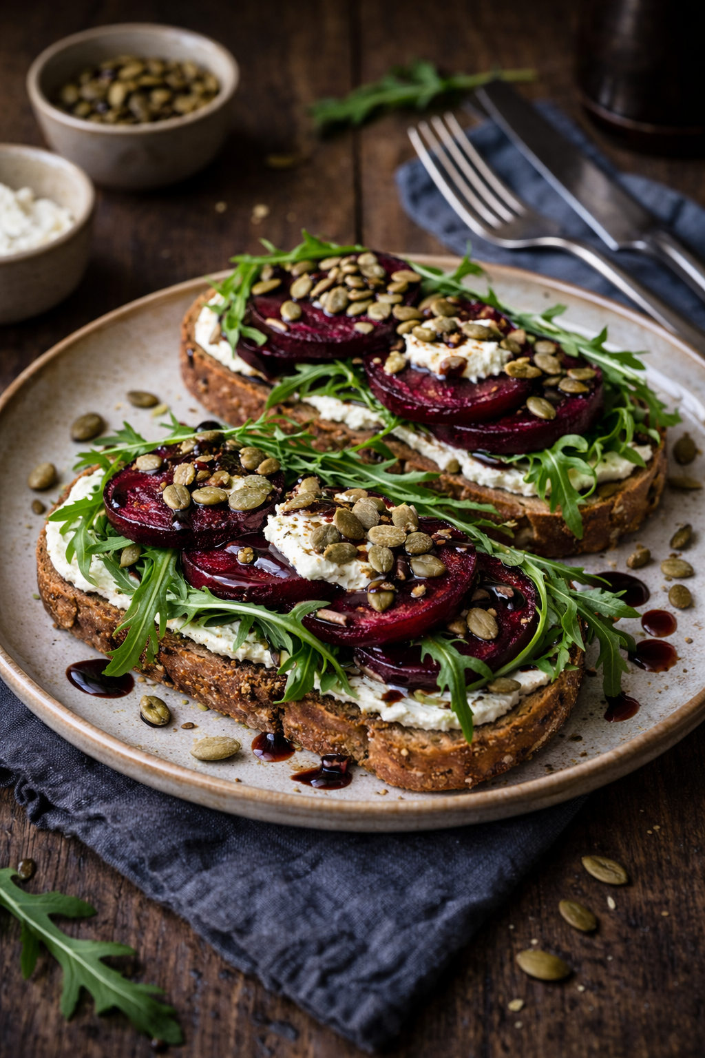 Kanapka z burakiem, serem kozim i rukolą – szybki przepis z chrzanem 2 Kanapka z burakiem, serem kozim i rukolą – szybki przepis z chrzanem