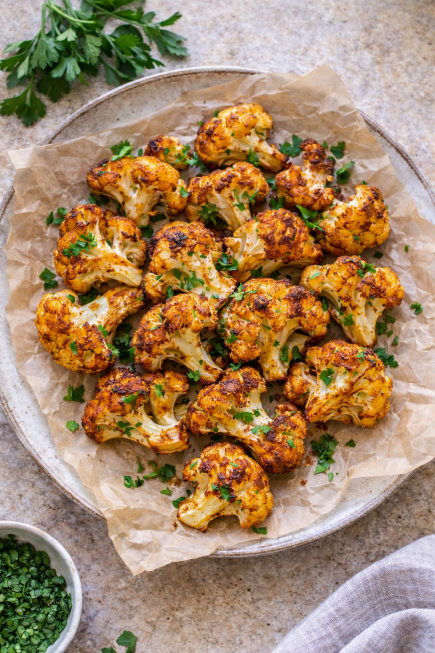 Pieczony kalafior z piekarnika – chrupiący i prosty